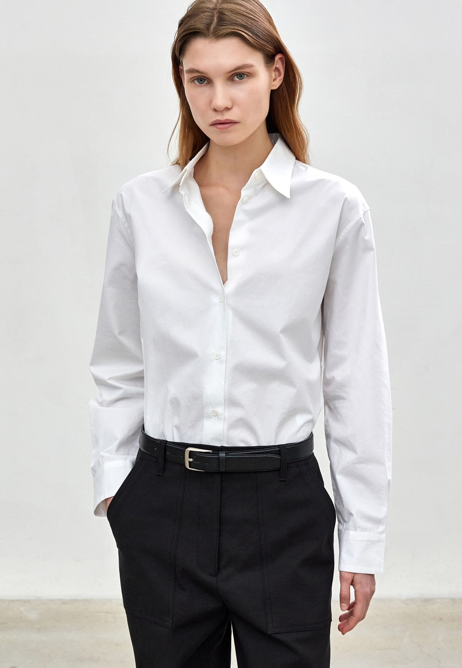 POINTED COLLAR SHIRTS - WHITE